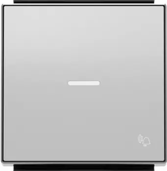 8504.3 PL Клавиша для 1-клав/ выключателей /переключ /кнопок сим "ЗВОНОК" линзой серебряный, ABB