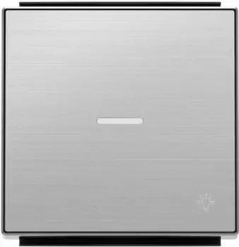8504.4 AI Клавиша для 1-клав/ выключателей /переключ /кнопок сим "СВЕТ" линзой Нержавеющая сталь , ABB