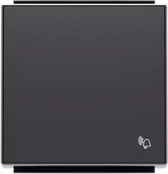 8504 NS Клавиша для 1-клав/ выключателей /переключ /кнопок сим "ЗВОНОК" Чёрный бархат , ABB