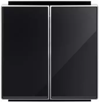 8511 CN Клавиша для выключателей/переключателей/кнопок 2-клав Стекло чёрное , ABB