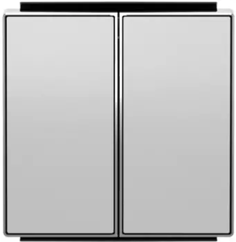 8511 PL Клавиша для выключателей/переключателей/кнопок 2-клав серебряный, ABB