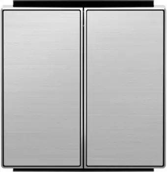 8542 AI Клавиша для 2-клавишного механизма выключатель+переключатель арт.8142, серия SKY, цвет нержавеющая сталь, ABB