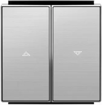 8544 AI Клавиша для механизмов управления жалюзи 2х клав с маркировкой Нержавеющая сталь , ABB