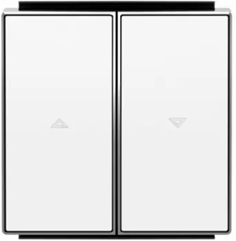 8544 BL Клавиша для механизмов управления жалюзи 2х клав с маркировкой белый , ABB