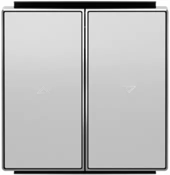 8544 PL Клавиша для механизмов управления жалюзи 2х клав с маркировкой серебряный, ABB