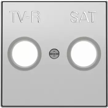 8550.1 PL Накладка для TV-R/ SAT розетки серебряный, ABB