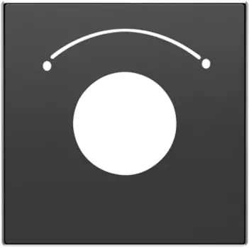 8553 NS Накладка для механизма выключателя с ключом на 2 положения, серия SKY, цвет чёрный барх., ABB