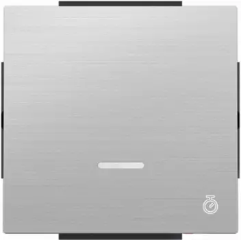 8562 AI Клавиша для механизма электронного выключателя с таймером Нержавеющая сталь , ABB