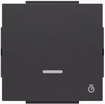 8562 NS Клавиша для механизма электронного выключателя с таймером Чёрный бархат , ABB