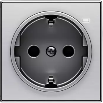 8588.8 AI Накладка для розеток 2Р+Е с линзой для контрольной подсветки Нержавеющая сталь , ABB