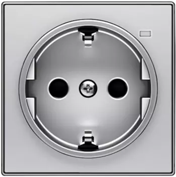 8588.8 PL Накладка для розеток 2Р+Е с линзой для контрольной подсветки серебряный, ABB