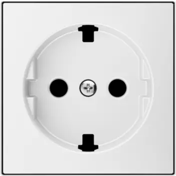 8588.9 BL Накладка для розеток 2Р+Е с плоской поверхностью белый , ABB