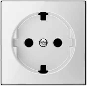 8588.9 CB Накладка для розеток 2Р+Е с плоской поверхностью Стекло белое, ABB