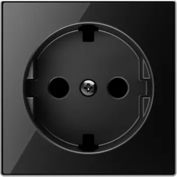 8588.9 CN Накладка для розеток 2Р+Е с плоской поверхностью Стекло чёрное , ABB