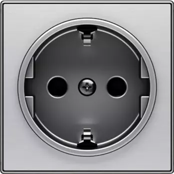 8588 AI Накладка для розеток 2Р+Е SCHUKO Нержавеющая сталь , ABB
