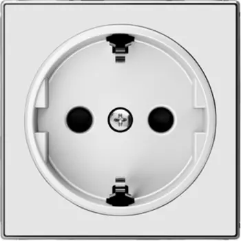 8588 BL Накладка для розеток 2Р+Е SCHUKO белый , ABB