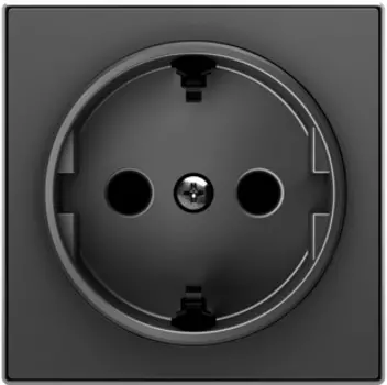 8588 NS Накладка для розеток 2Р+Е SCHUKO Чёрный бархат , ABB