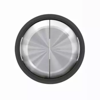 8611 CN Клавиша для выключателей/переключателей/кнопок 2-клав кольцо Стекло чёрное , ABB