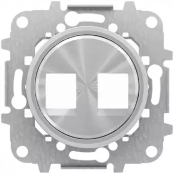 8618.2 CR Накладка для 2-го суппорта/разъёма типа 2017 или 2018 стальным суп кольцо Хром , ABB