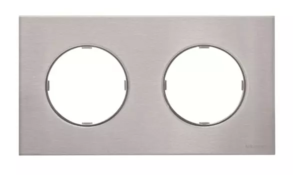 8672 OX Рамка Skymoon Нержавеющая сталь 2-постовая ABB