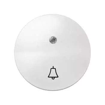 88015-30 Клавиша для выключателя одноклавишного с подсветкой, с пиктограммой "звонок", Simon 88, белый