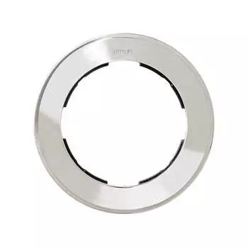 88610-33 Рамка декоративная, 1 пост, круг в круге, Simon 88, хром