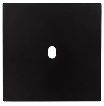 90E32C00 Fontini 5.1 Тройная панель для 3 немецких розеток BRUSHED MATT BLACK (без наружной рамки)горизонт.