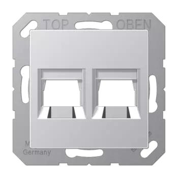 A1569-25WEAL алюминий крышка для модульных гнёзд, 2-ная (TE CONNECTIVITY) Jung A серия