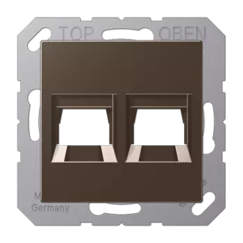 A1569-25WEMO мокко крышка для модульных гнёзд, 2-ная (TE CONNECTIVITY) Jung A серия
