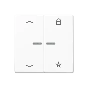 A1701BFPWW Центральная плата универсальная «стрелки» для LB вставки «жалюзи» белая Jung A серия