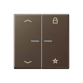 A1701PMO Центральная плата универсальная «стрелки» для LB вставки «жалюзи» мокко Jung A серия