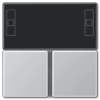 A4093TSAAL А 500 Алюминий Набор накладок для защелкивания на регулятор-дисплей "компакт" Jung A серия