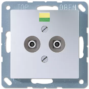 A565-2AL Штепсельная розетка для вырав.потенц. с 2-мя штек.штифтами, кр.ал. Jung A серия