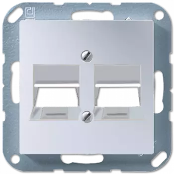 A569-25NWEAL Крышка для 2-х модульных разъемов, кр.ал. Jung A серия