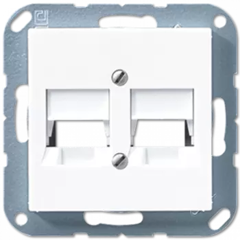 A569-25NWEWW Крышка для 2-х модульных разъемов, бел. Jung A серия