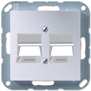 A569-2NWEAL Крышка для 2-х модульных разъемов, кр.ал. Jung A серия