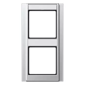 A582NAAL Рамка с шильдиком A 500 Алюминий 2-постовая вертикальная Jung