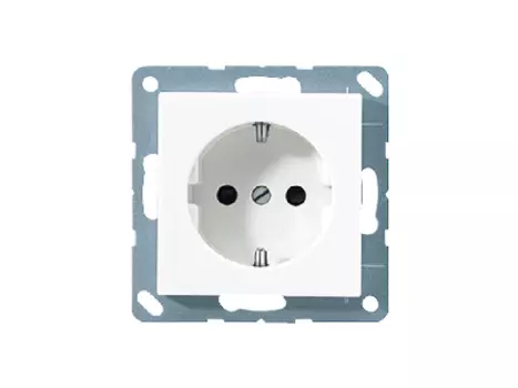 ABA521WW АS 500 Белый антибактериальный Розетка с/з винт зажим Jung AS серия