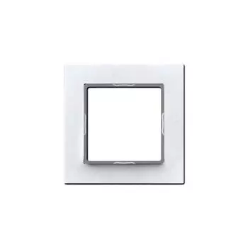 AC581GLWW Рамка A Creation Белое стекло 1-постовая Jung
