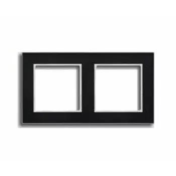 AC582GLSW Рамка A Creation Черное стекло 2-постовая Jung