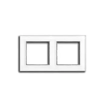 AC582GLWW Рамка A Creation Белое стекло 2-постовая Jung