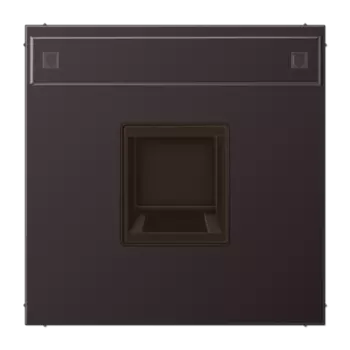 AL1969-1NAWED Dark Плата (фиксация защёлкиванием) с полем для надписи для модульных гнёздUMA-CAT6A Jung LS серия