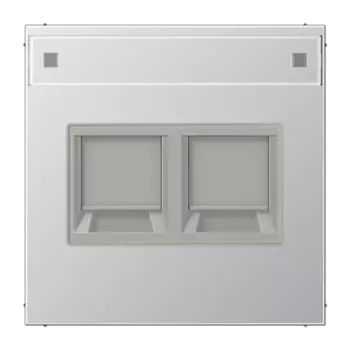 AL1969-2NAWE алюминий Плата с полем для надписи для модульных гнёзд UMA-CAT6A Jung LS серия