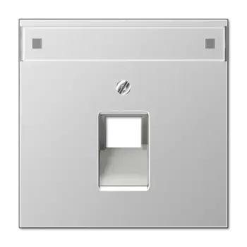 AL2969-1NAUA LS 990 Алюминий Накладка 1-ой наклонной ТЛФ/комп розетки с полем для надписи Jung LS серия