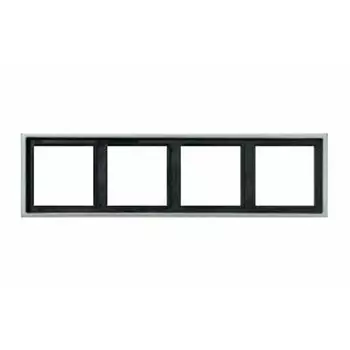 AL2984 Рамка LS 990 Алюминий 4-постовая Jung