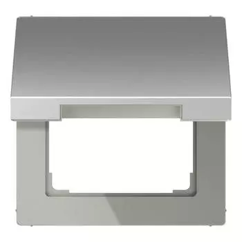 AL2990KL LS 990 Алюминий Откидная крышка для розеток и изделий 50х50 Jung LS серия