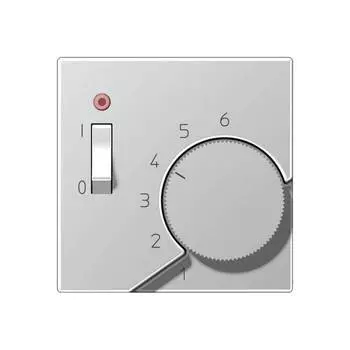 ALTR231PL LS 990 Алюминий Накладка термостата комнатного с выключателем(мех TR231U,TR241U) Jung LS серия