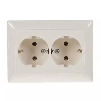 AS5020U EcoProfi Бежевый Розетка 2-я с/з литая Jung AS серия