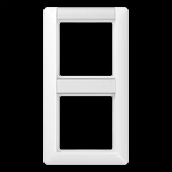 AS582NAWW Рамка с полем для надписи AS 500 Белый 2-постовая вертикальная Jung