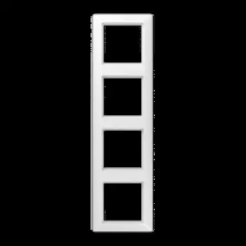 AS584BFWW Рамка ударопрочная AS 500 Белый 4-постовая Jung